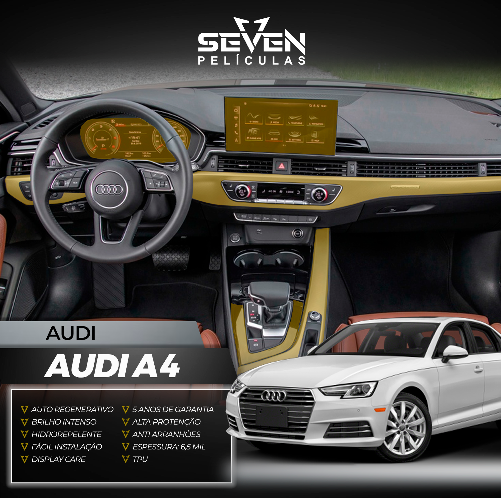 AUDI A4 e A5 (2021 a 2014) - Kit Película PPF